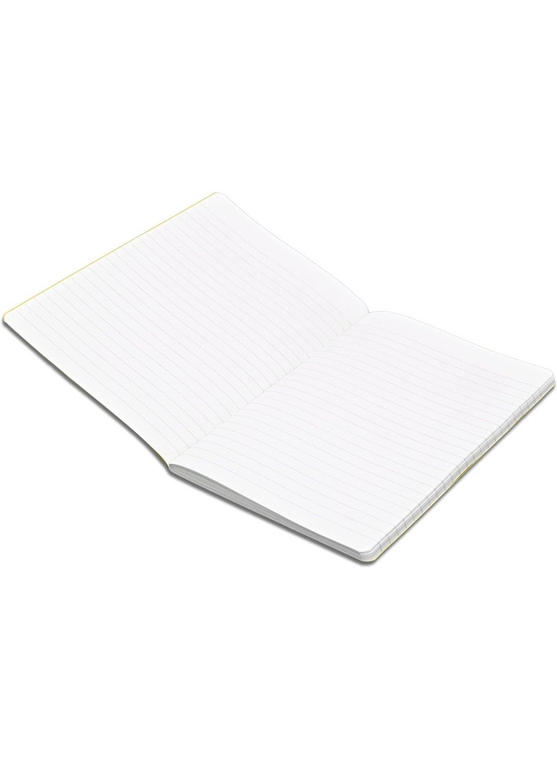 FIS Notebook, A5 Size(148x210mm), PP Soft Cover Materials, Stong Binding Wire, 80 Sheets, Single Line Ruling, Rounded Corners, Packet of 5 Pieces, Neon Yellow Cover Design-FSNBA5SLPPNYL - Image 4